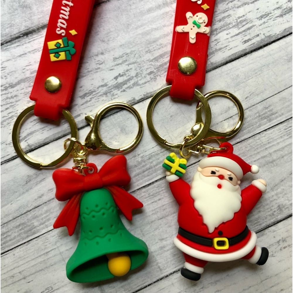 COPY - Christmas 3D Bell & Santa Keychains